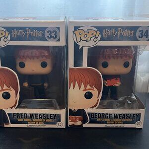 FUNKO POP Set of 2 :  Fred and George Weasley - Harry Potter *with boxes*